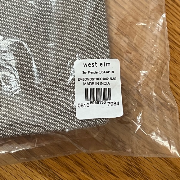 Chic West Elm Throw Pillow Covers:
- 18” x 18”
- Embroidered Diamond stripes - Picture 4 of 8